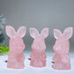 2.1" Rose Quartz Piglet Carving Crystal Healing Bulk Wholesale