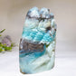 16cm Unique Sky Blue Landscape Scenery Carving Crystal Healing Bulk Wholesale