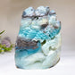 16cm Unique Sky Blue Landscape Scenery Carving Crystal Healing Bulk Wholesale