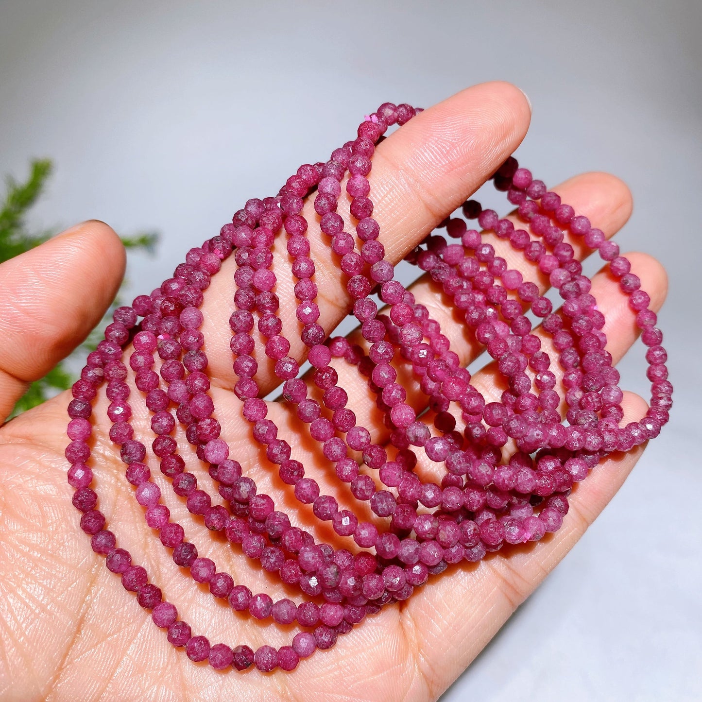 3.5mm Ruby Sapphire Bracelet Crystal Healing Bulk Wholesale