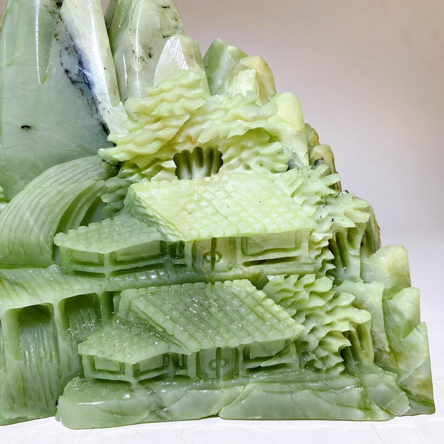 31cm Large Unique Jade Landscape Scenery Carving Crystal Healing Bulk Wholesale