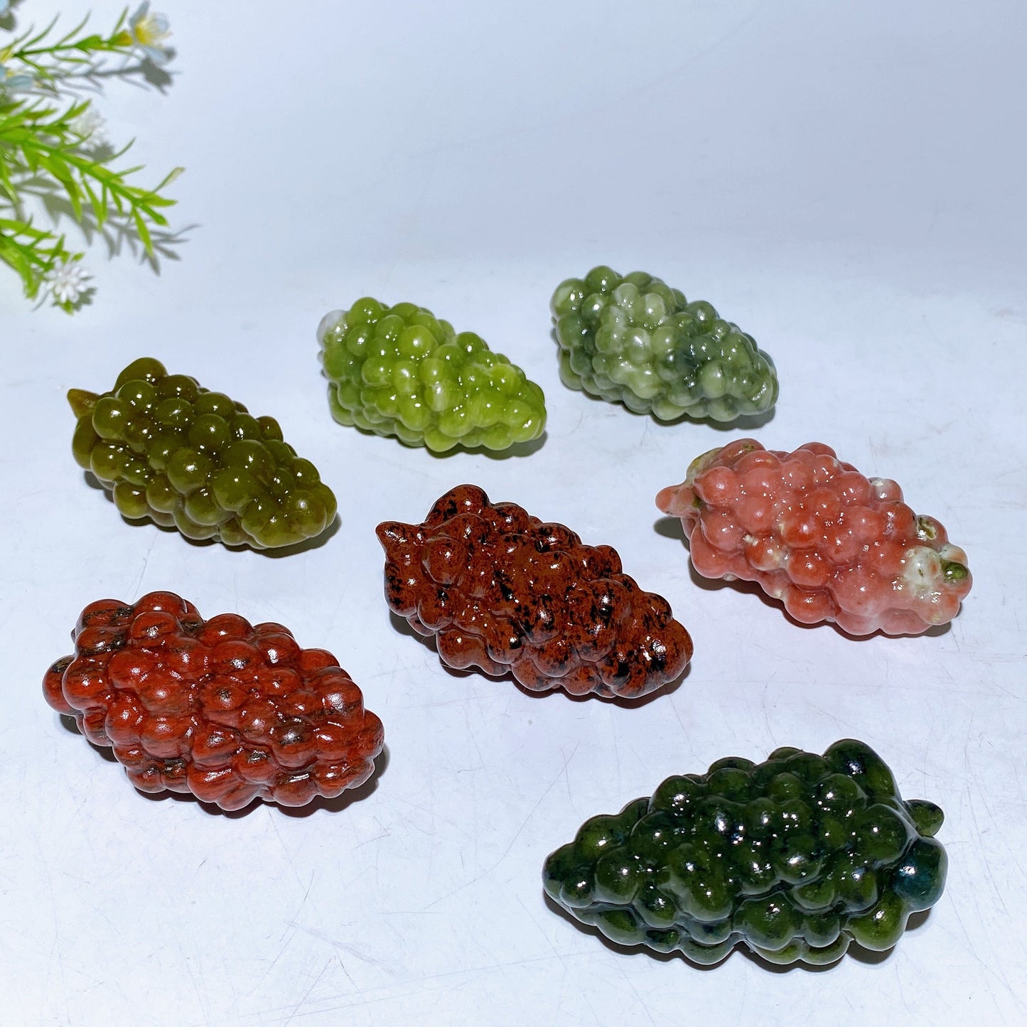 2.4" Natural Crystal Grapes Carving Crystal Healing Bulk Wholesale