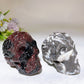 3.7"-3.9" Garnet Shell Stone Skull Carving Crystal Healing Bulk Wholesale