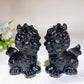 3.1" Black Obsidian Kylin Carving Crystal Healing Bulk Wholesale