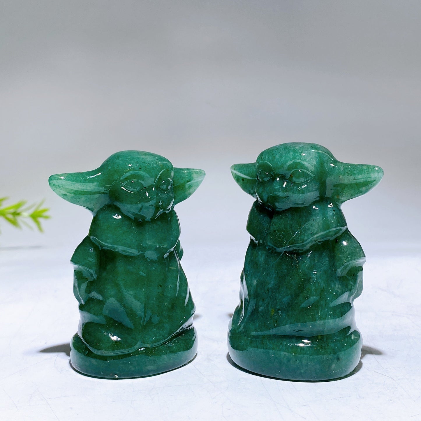 2.4" Green Aventutriner Yoda Carving Crystal Healing Bulk Wholesale