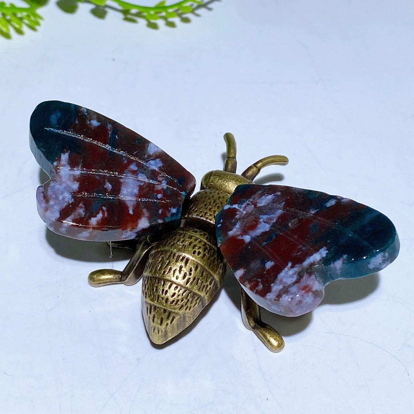 3.0" Natural Crystal bee with Metal Body Crystal Healing Bulk Wholesale