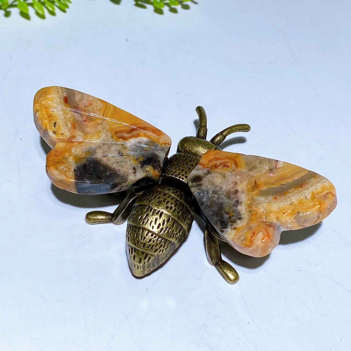 3.0" Natural Crystal bee with Metal Body Crystal Healing Bulk Wholesale