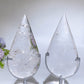 Rose Quartz Clear Quartz Drop Carving with Stand Crystal Healing Bulk Wholesale