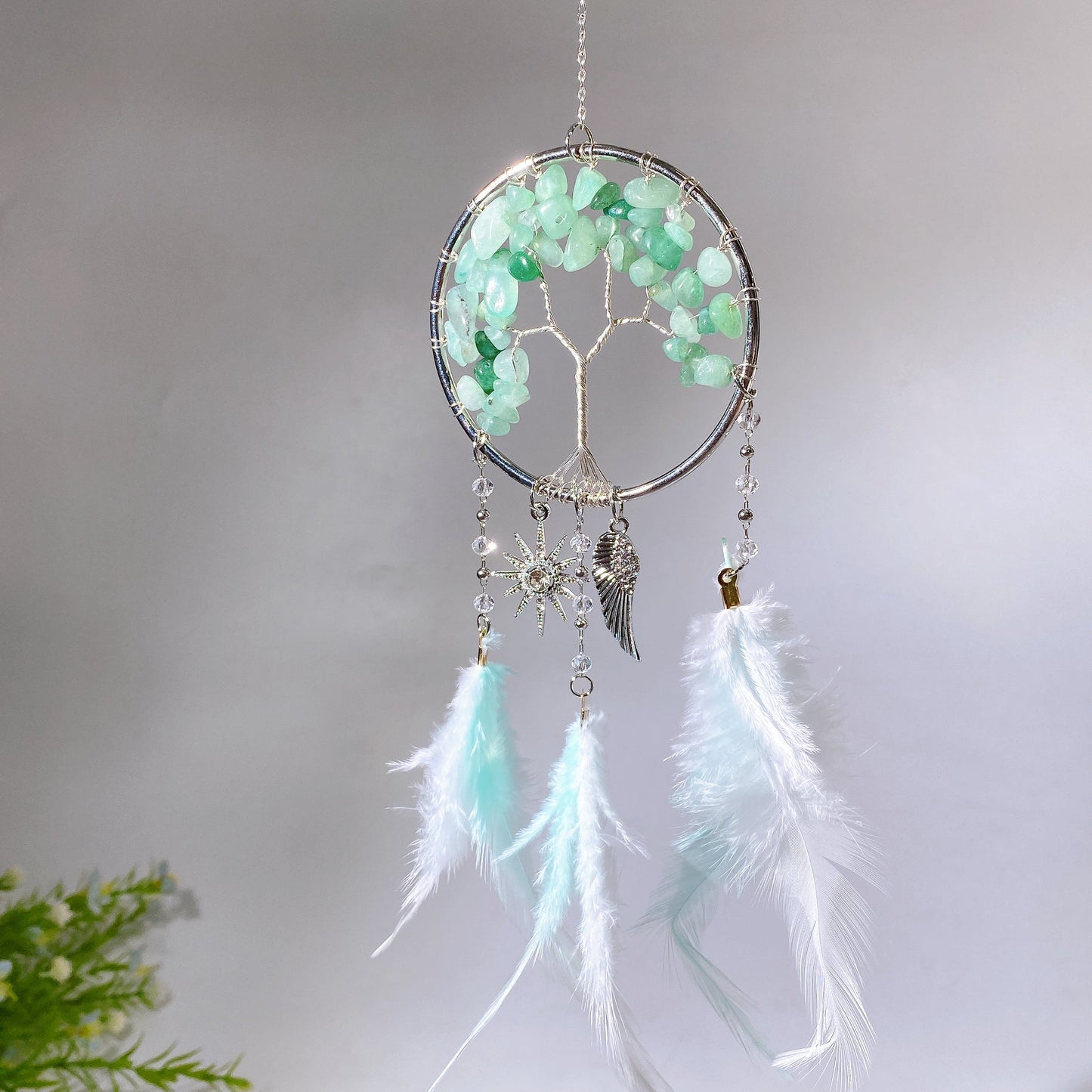 28cm Natural Crystal Dreamcatcher Crystal Healing Bulk Wholesale