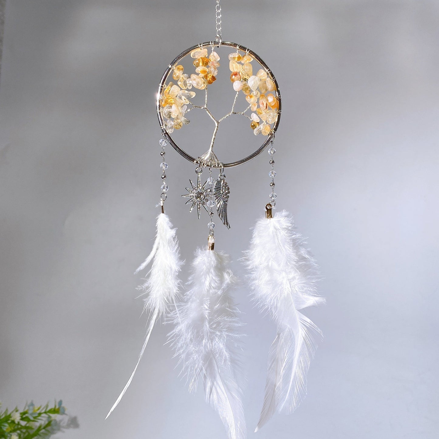 28cm Natural Crystal Dreamcatcher Crystal Healing Bulk Wholesale