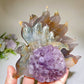 5.0 Unique Agate Growing with Amethyst Cluster Nine-tails Fox Carving Crystal Healing Bulk Wholesale