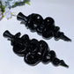 5.7" Black Obsidian Snake Sword Carving Crystal Healing Bulk Wholesale