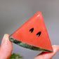2.4" Red Smelting Serpentine Watermalon Slice Fruit Carving Crystal Healing Bulk Wholesale