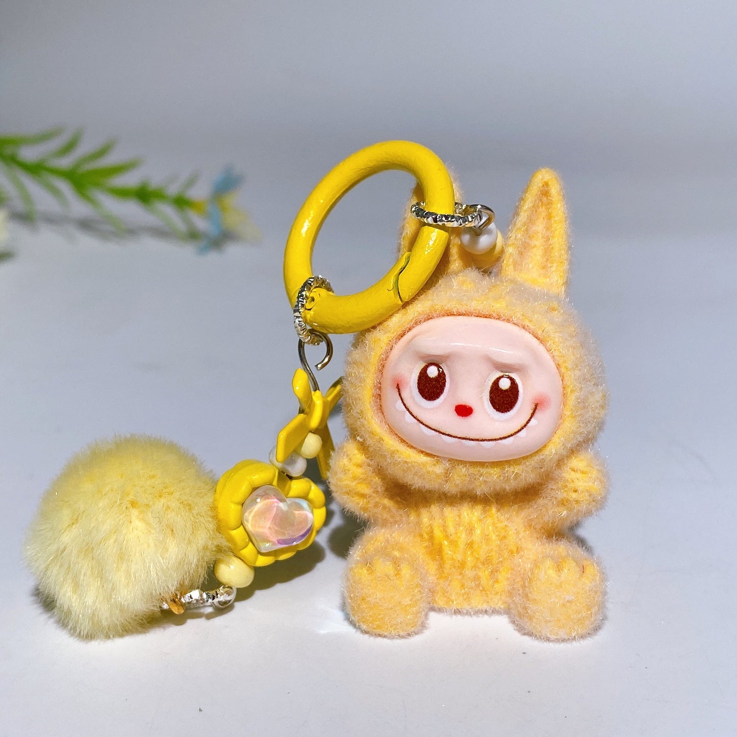 Labubu Key Chain Bag Hanging Ornament Crystal Healing Bulk Wholesale