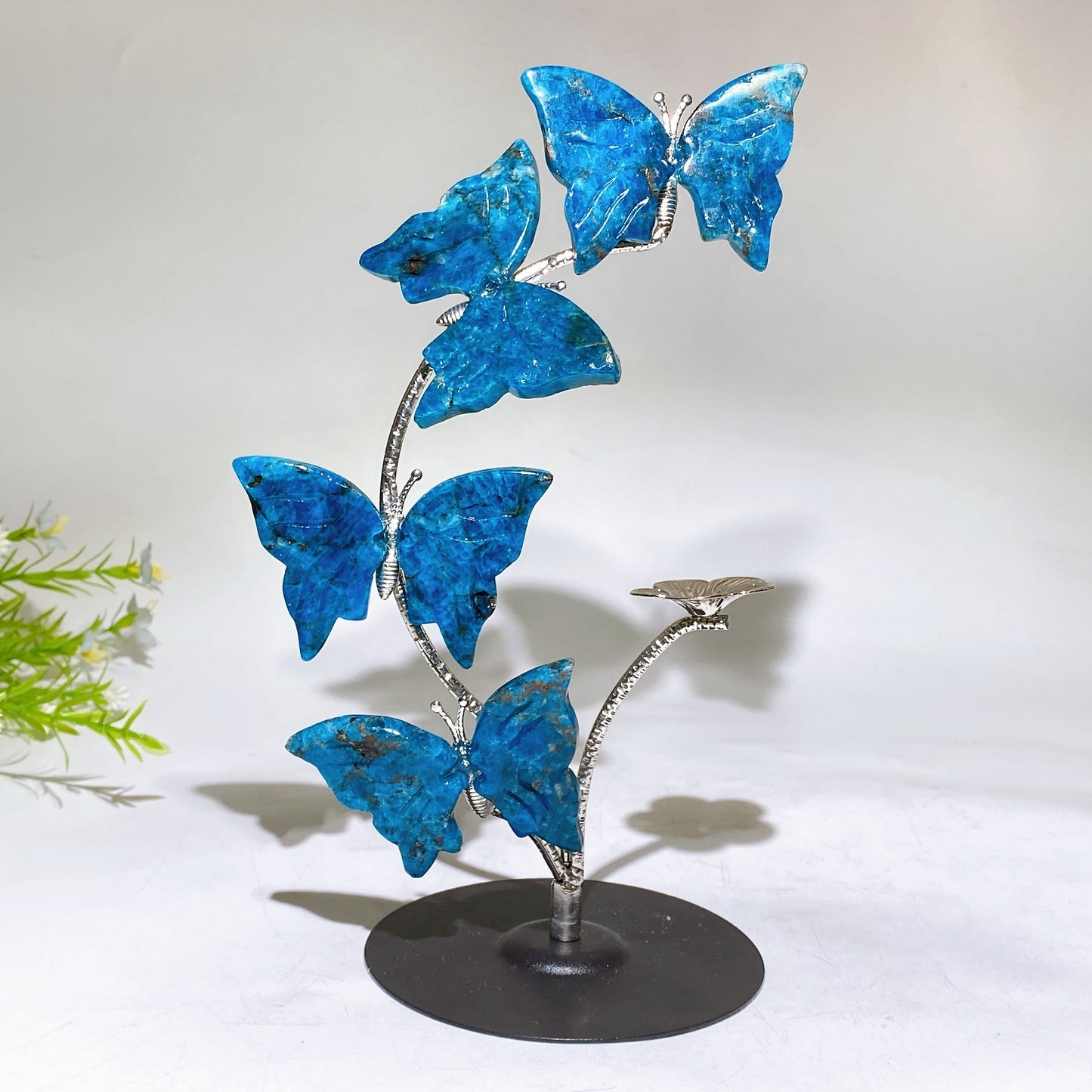 21cm Natrual Butterfly Sphere Holder Crystal Healing Bulk Wholesale