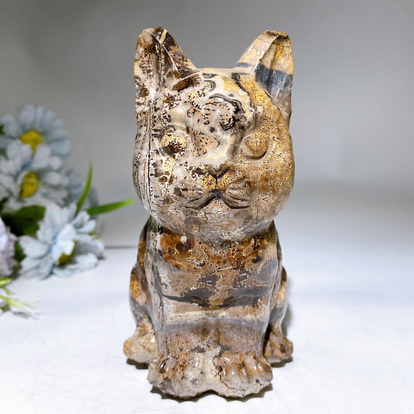 Picture Jasper Cat Carving Crystal Healing Bulk Wholesale