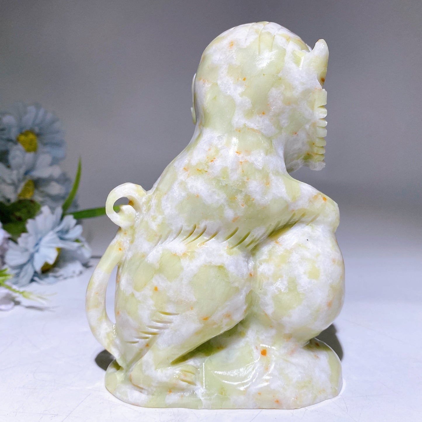 14.5cm Unique Jade Monkey Carving Crystal Healing Bulk Wholesale