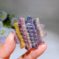 1.6" Rainbow Fluorite Sunflower Carving Crystal Healing Bulk Wholesale