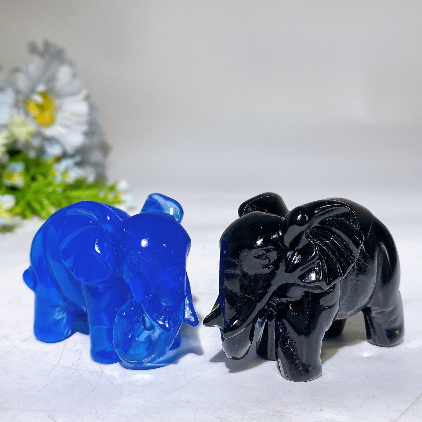 2.1" Crystal Elephant Carving Crystal Healing Bulk Wholesale