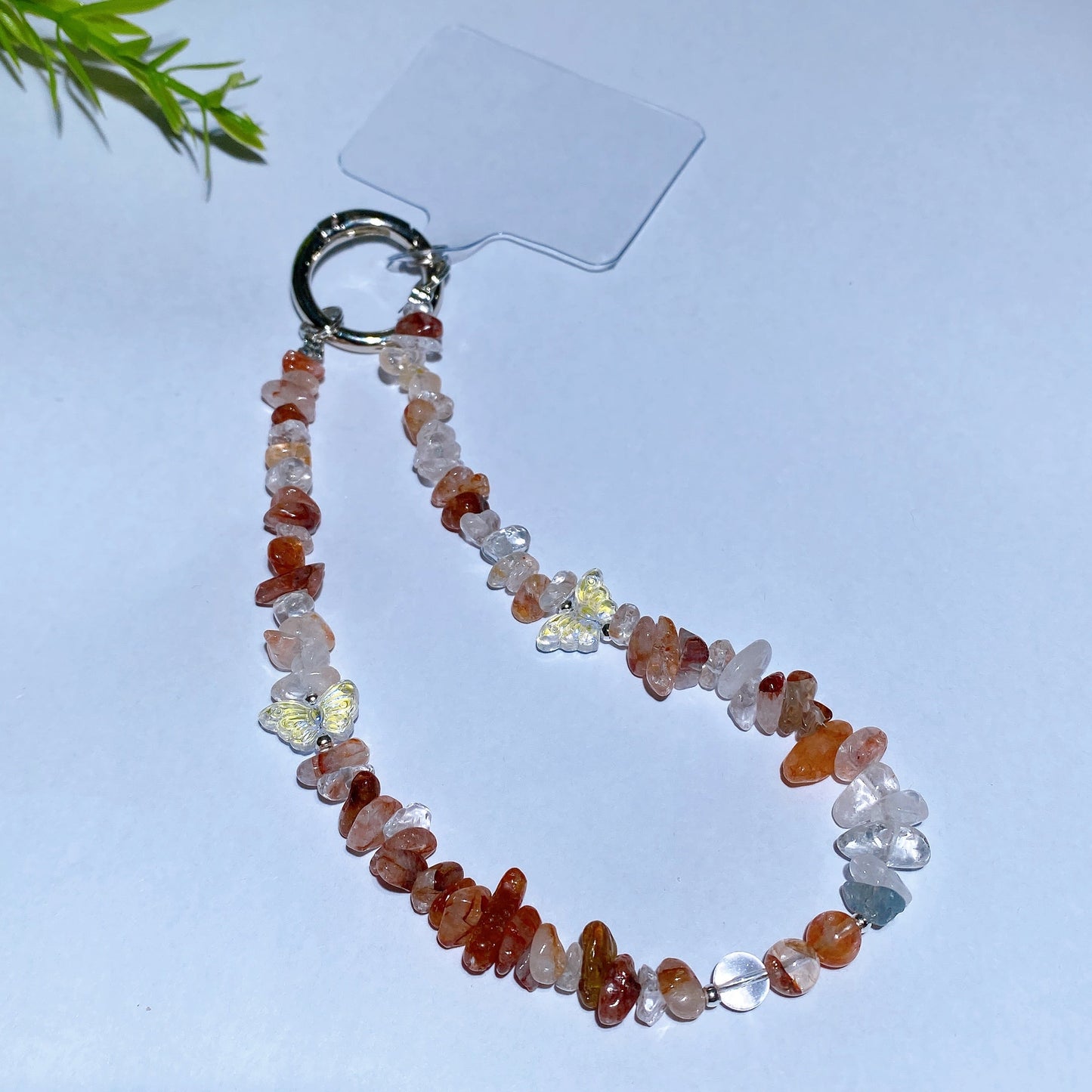 15cm Natural Gemstone Crystal Chips Phone Charm Crystal Healing Bulk Wholesale