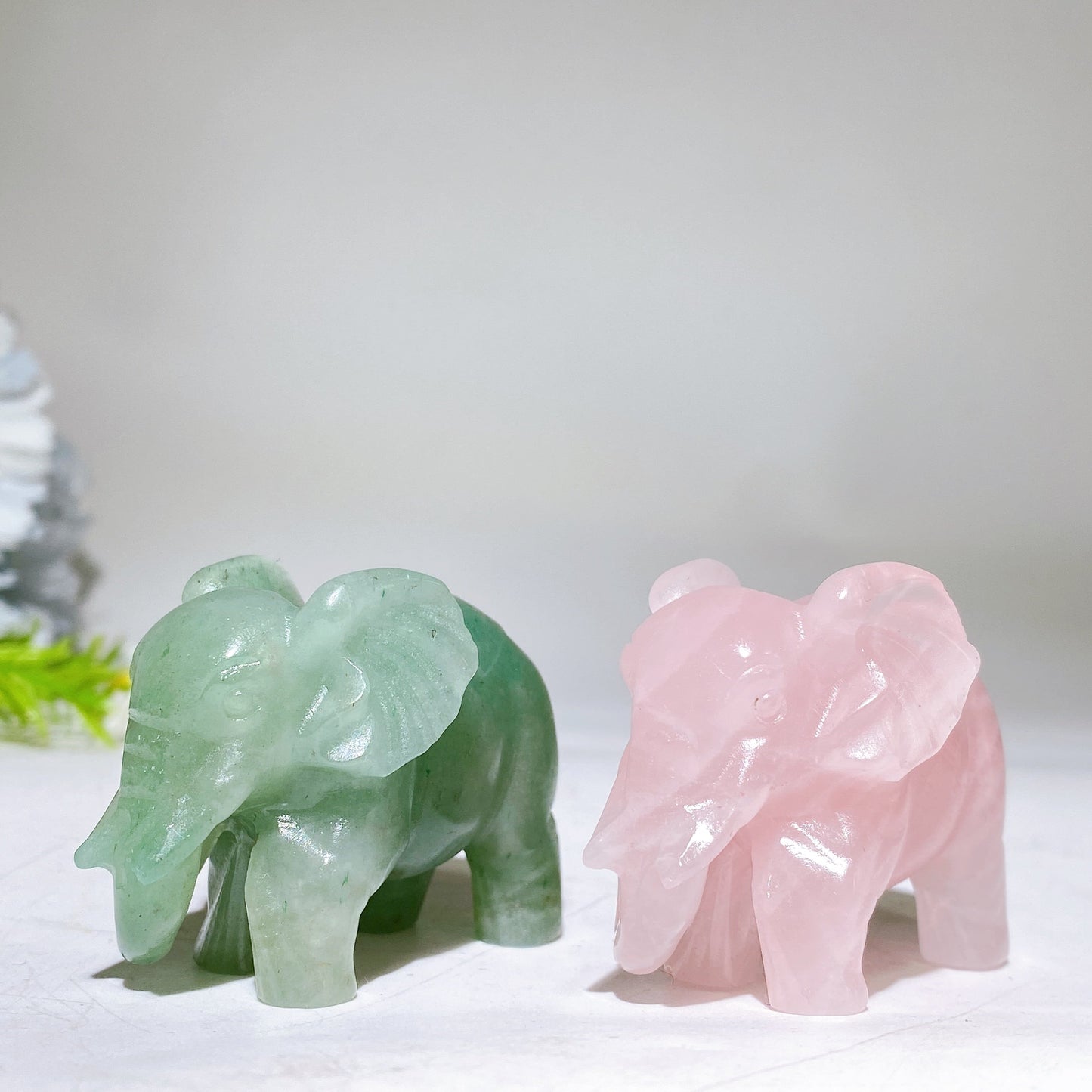 2.1" Crystal Elephant Carving Crystal Healing Bulk Wholesale
