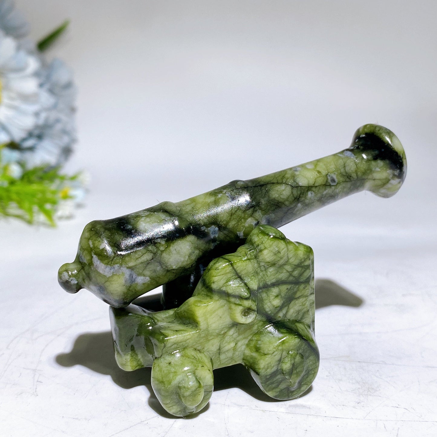 Black Obisidian Serpentine Cannon Carving Crystal Healing Bulk Wholesale
