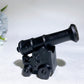 Black Obisidian Serpentine Cannon Carving Crystal Healing Bulk Wholesale