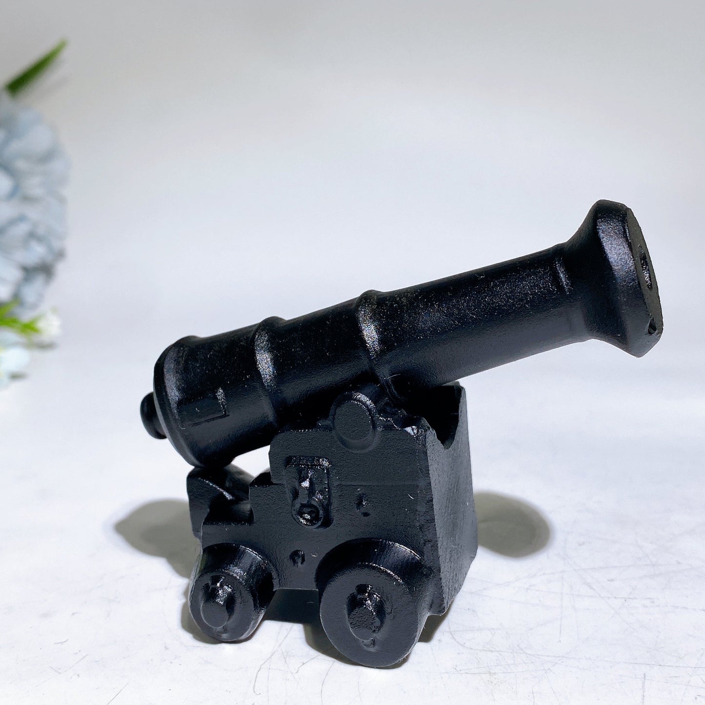 Black Obisidian Serpentine Cannon Carving Crystal Healing Bulk Wholesale