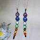 Chakra Neckalce with Silver Color Chain Crystal Healing Bulk Wholesale