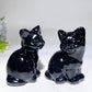 2.7" Black Obsidian Cat Carving Crystal Healing Bulk Wholesale