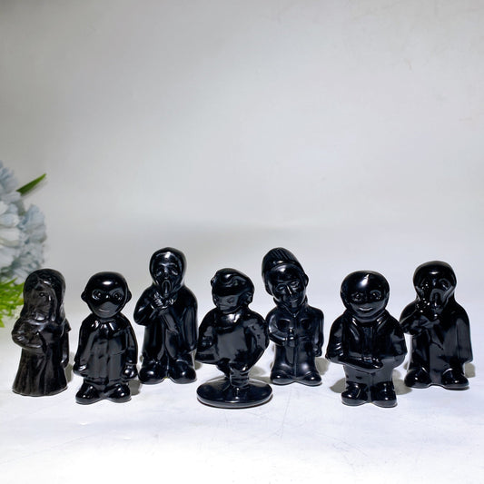 2.5"-2.8" Black Obsidian Killer Carving Crystal Healing Bulk Wholesale