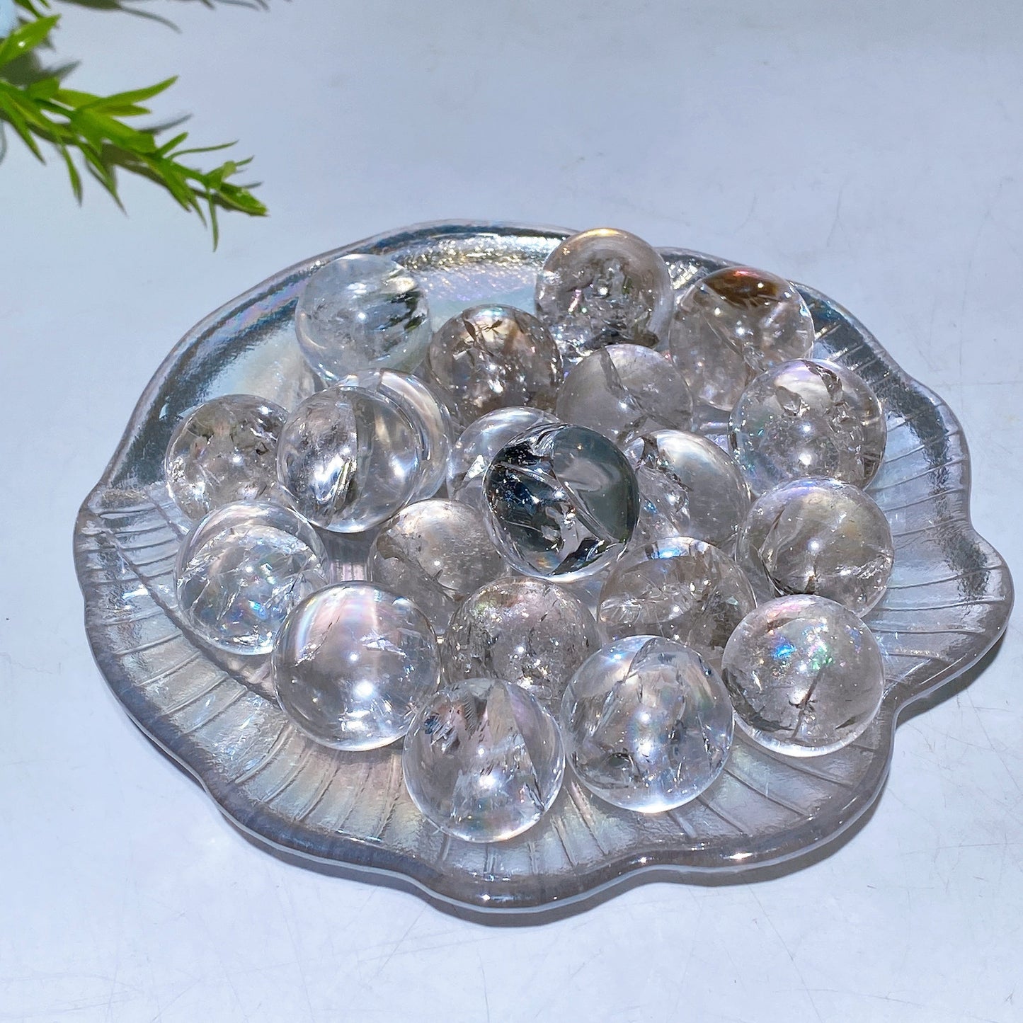 20-22mm Crack Clear Quartz Sphere Crystal Healing Bulk Wholesale