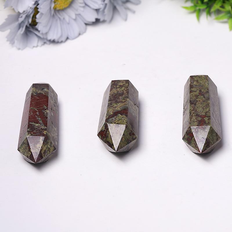 Wholesale Natural High Quality Dragon Blood Stone DT Tower Double Point Wholesale Crystals