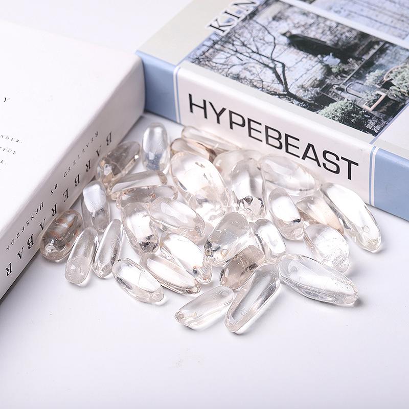 0.1kg 35mm-42mm Natural Clear Quartz Tumbles for Healing Wholesale Crystals