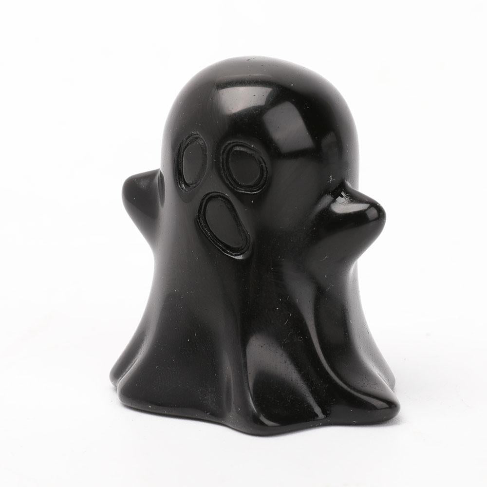 Black Obsidian Ghost Sculpture Carvings Wholesale Crystals