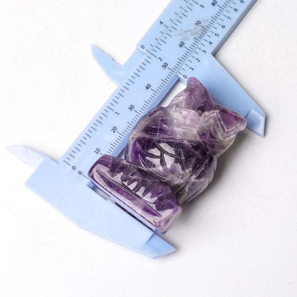 2.0" Amethyst Owl Figurine Crystal Carvings Wholesale Crystals