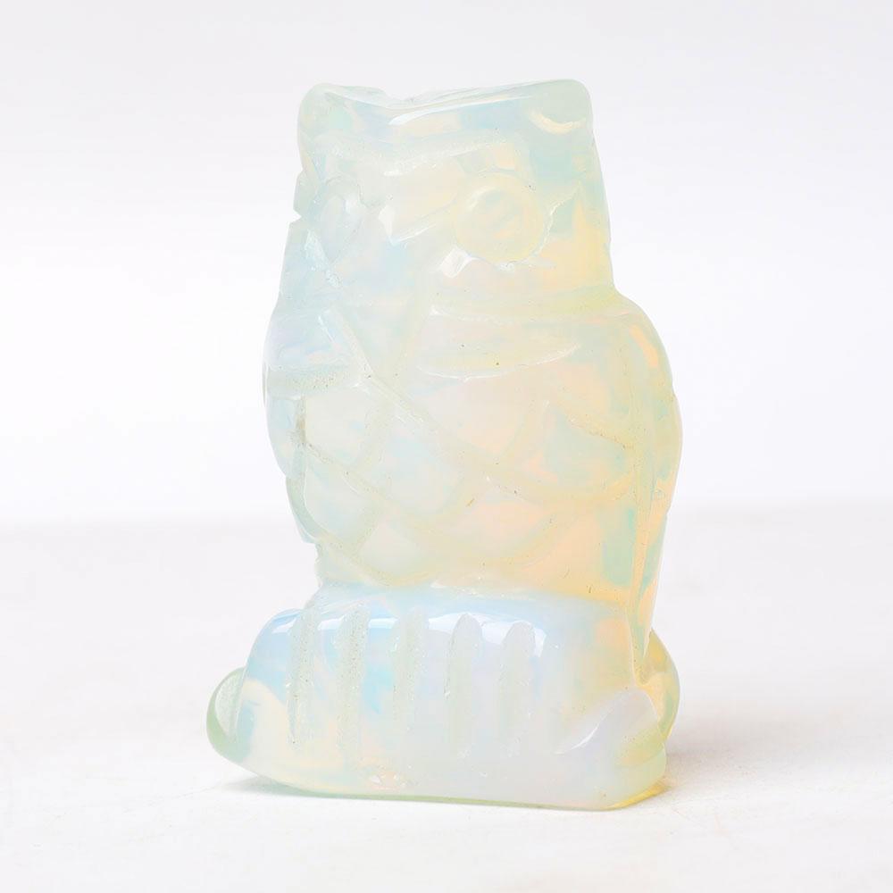2.0" Crystal Carving Owl Figurine Decoration Wholesale Crystals