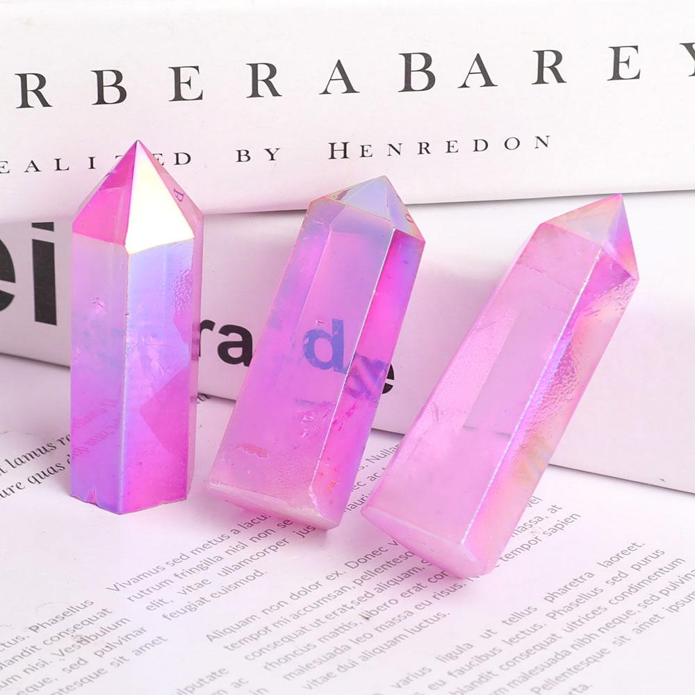 Aura Purple Crystal Points Wholesale Crystals