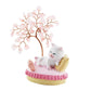 Wealth and Luck Crystal Money Tree with Cute Resin Little Cat  for Home Decor Wholesale Crystals