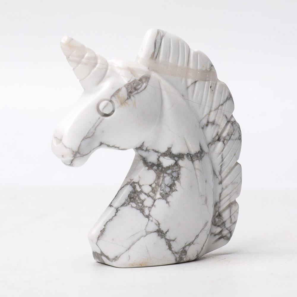 2.0" Howlite Unicorn Crystal Carvings Wholesale Crystals