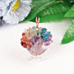 2" Chakra Tree of Life Wire Wrapped Heart Pendant Wholesale Crystals