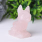 2.4" Rose Quartz Dog Crystal Carvings Wholesale Crystals