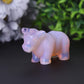 3" Pink Opalite Cow Hand Carving Healing Crystal Carving Wholesale Crystals