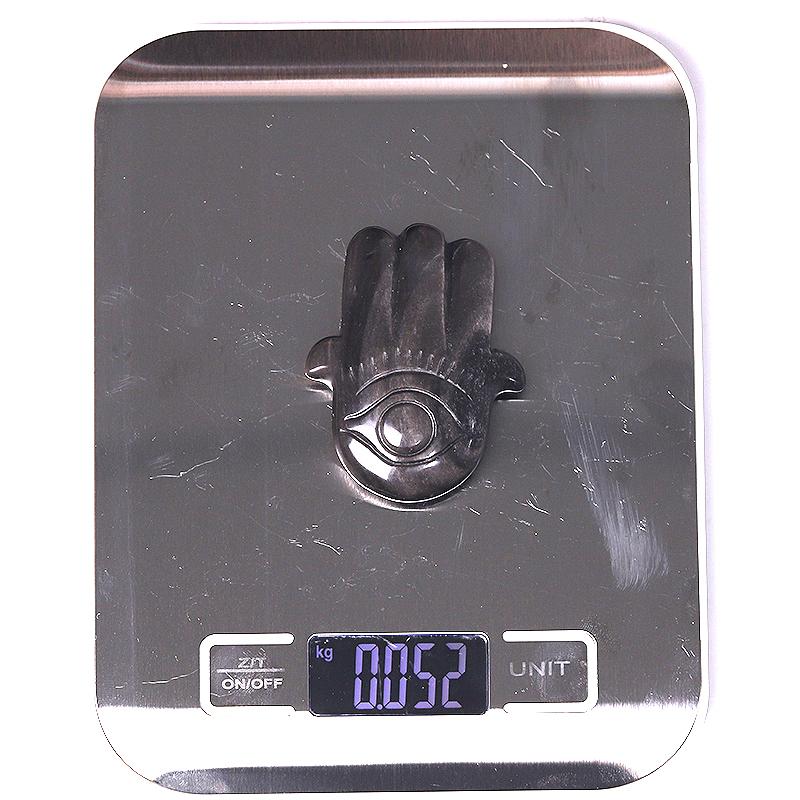 2" Sliver Obsidian Hand with Evil Eye Crystal Carvings Wholesale Crystals