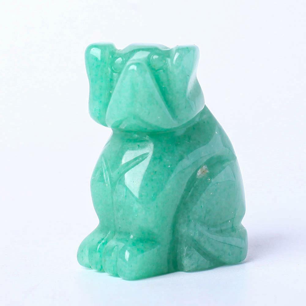 Hand Carved Polished Dog Figurine Crystal Carvings Wholesale Crystals