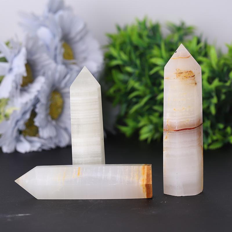 Wholesale Bulk Natural Crystal Afghan White Jade R Crystal Points Wholesale Crystals