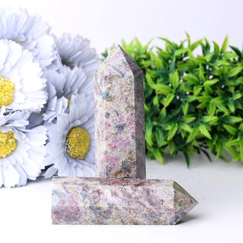 2.5"-4.5" Ruby in Kyanite Crystal Tower Wholesale Crystals