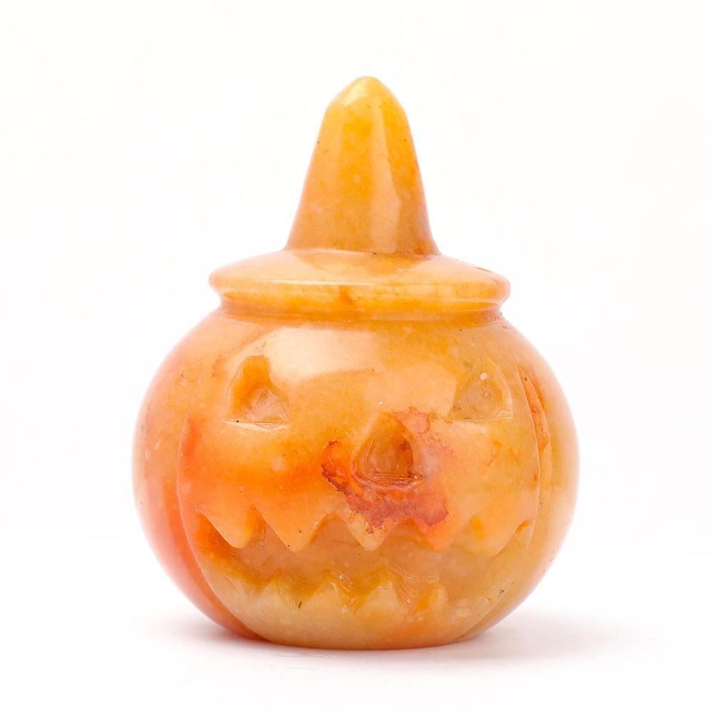 Hand Carved Pumpkin for Halloween Decor Wholesale Crystals