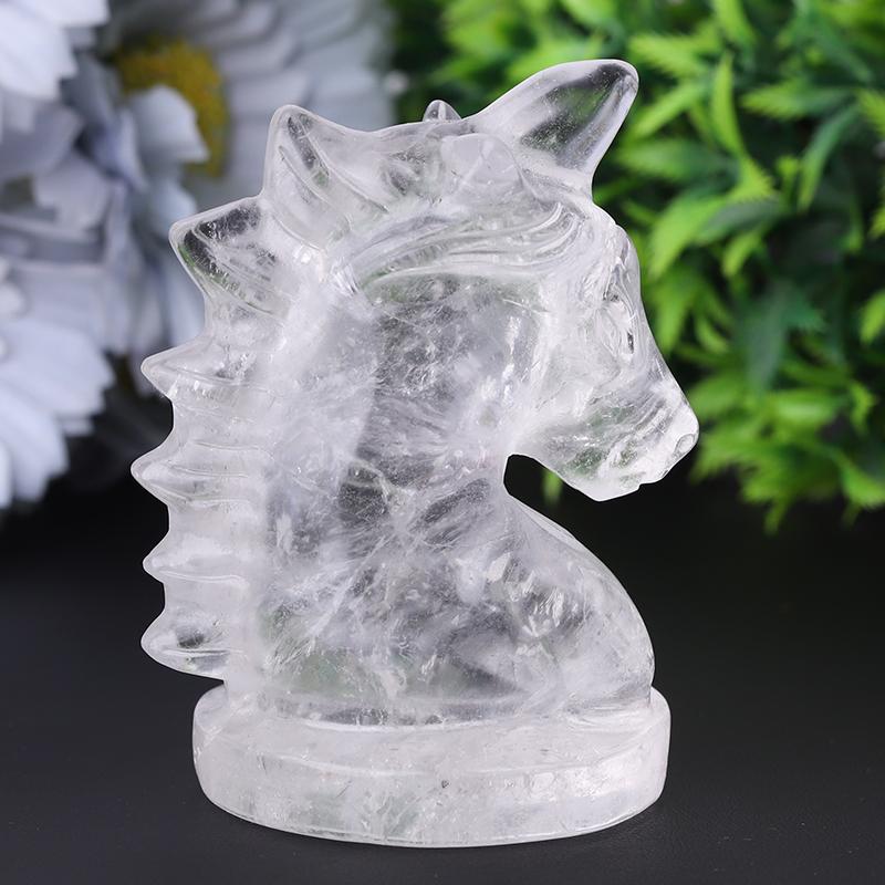 3" Clear Quartz Unicorn Crystal Carvings Wholesale Crystals