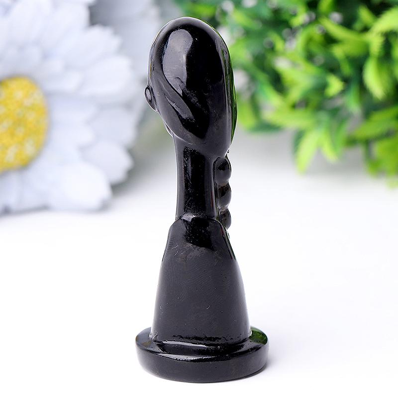 3" Black Obsidian Prayer Crystal Carvings Wholesale Crystals